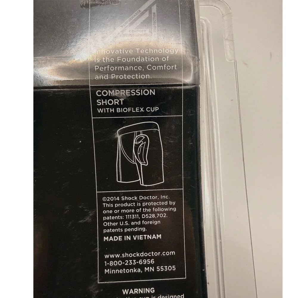 Shock Doctor Core Compression Short with BioFlex Cup White Mens Medium Large Cup